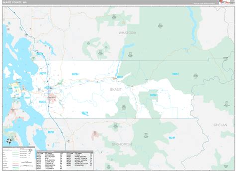 Skagit County, WA Wall Map Premium Style by MarketMAPS - MapSales