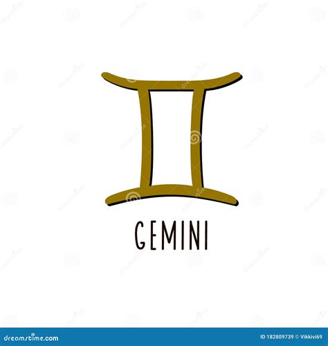 Gemini. Vector Twins Zodiac Sign Stock Vector - Illustration of concept ...