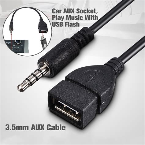 Cables & Adaptors - 3.5mm Male Audio AUX Jack to USB 2.0 Type A Female ...