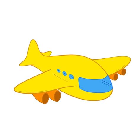 Premium Vector | Blue Plane Cartoon Airplane Childrens Toy Airplane Air Plane Clipart