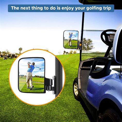 Golf Cart Mirrors - Universal Folding Side View Mirror For Golf Carts ...