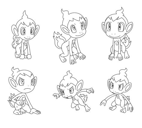 Chimchar Coloring Pages by BananasTheMonkey1 on DeviantArt