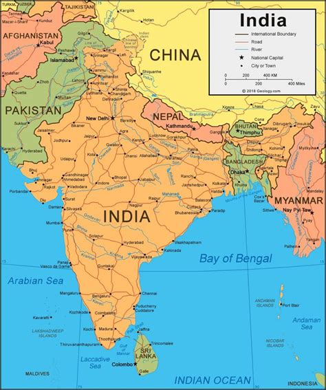 Map of India: offline map and detailed map of India