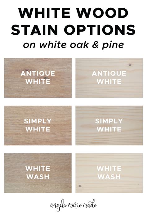 3 White Wood Stain Options - Angela Marie Made