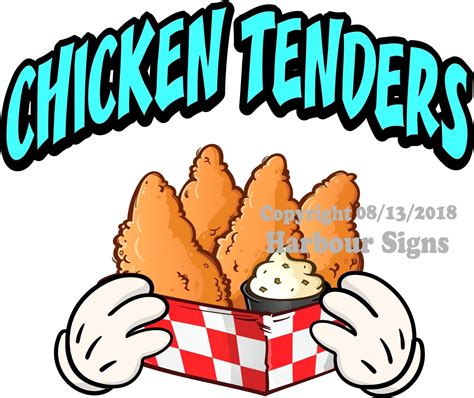 Chicken Tender DECAL (Choose Your Size & Color) Concession Food Truck ...