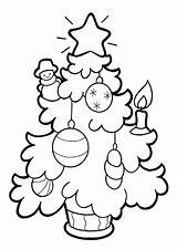 Free Printable Christmas Tree Coloring Page sketch template