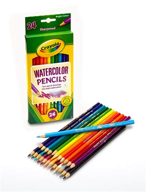 Crayola Assorted Watercolor Colored Pencils, 24 Pack - Walmart.com