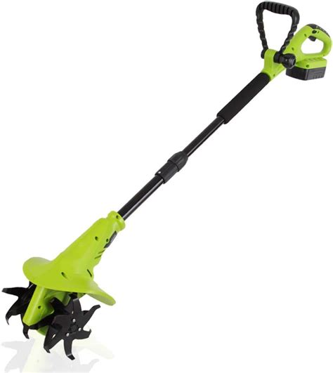 Serene Life 18V Handheld Electric Cordless Tiller - Battery Powered Hand Held Front Tine Soil ...