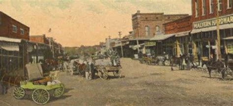 Early image of downtown Malvern, Arkansas. | County hospital, Hot springs, Malvern arkansas