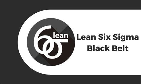 Lean six sigma black belt