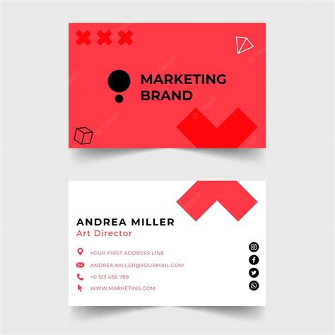 Premium Vector | Marketing business template business card