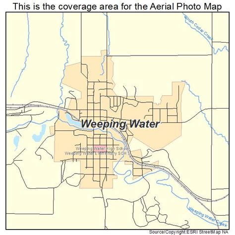 Aerial Photography Map of Weeping Water, NE Nebraska