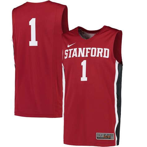 Nike #1 Stanford Cardinal Cardinal Replica Basketball Jersey