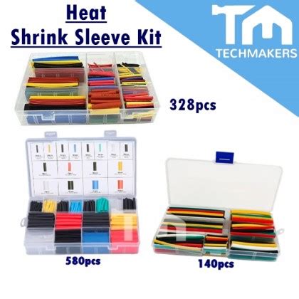 Heatshrink Heat Shrink Sleeve Sleeving Shrinkable Sleeve Kit ( 140pcs ...