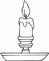 Coloring Wax Candle Pages sketch template