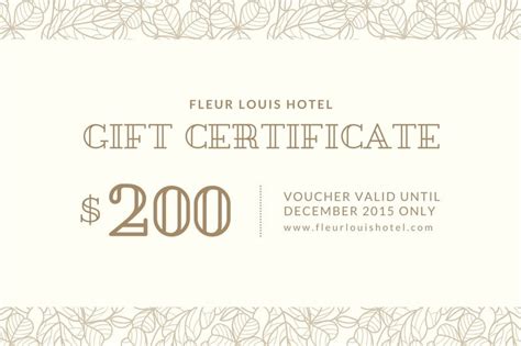 Customize 103+ Hotel Gift Certificates Templates Online - Canva