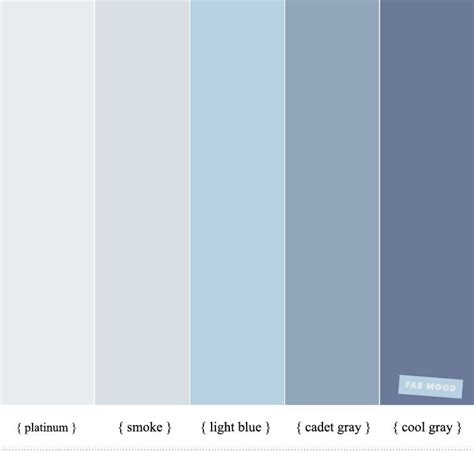 Gray and Blue Color Palette