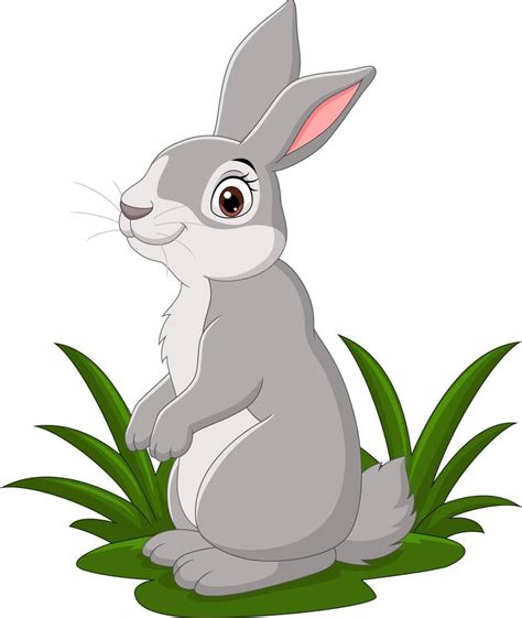 Cartoon funny rabbit in the grass 5162468 Vector Art at Vecteezy