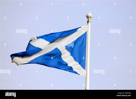 Waving scottish flag hi-res stock photography and images - Alamy