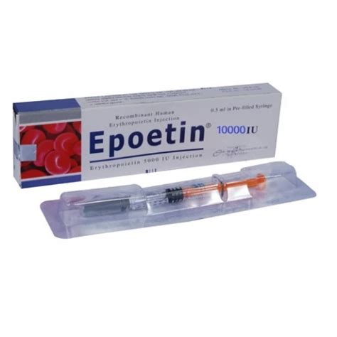 Epoetin Injection 10000 IU pre-filled syringe