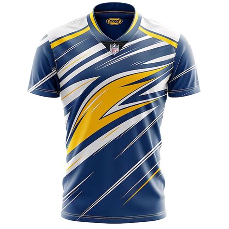 Premium Photo | Realistic football away jersey los angeles chargers shirt