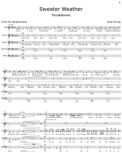 Sweater Weather - Sheet music for Piano