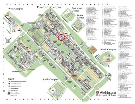 Washington University Map Danforth