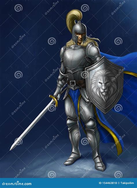 Medieval Knight With Sword And Shield Royalty-Free Stock Image ...