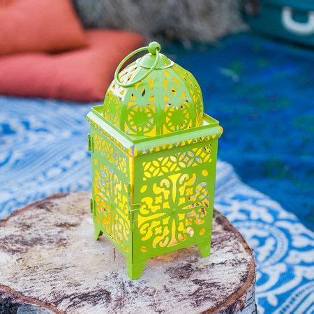 Green Moroccan Souq Battery Outdoor Lantern | Indoor lanterns, Candle ...
