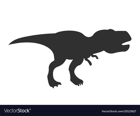 Tyrannosaurus rex silhouette t-rex dinosaur Vector Image