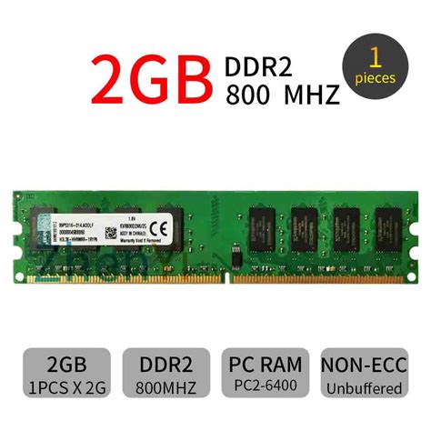 COD Kingston 2GB DDR2 800MHz PC2-6400 240Pin CL6 Desktop Memory ...