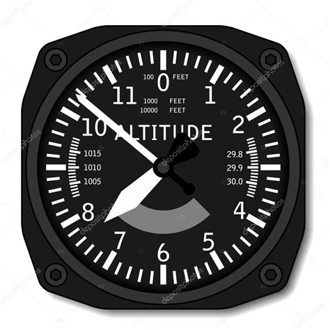 Aviation airplane altimeter — Stock Vector © happyroman #11497567