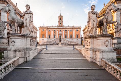 Capitolium Hill (Piazza del Campidoglio) in Rome, Italy. Rome architecture and landmark. Rome ...