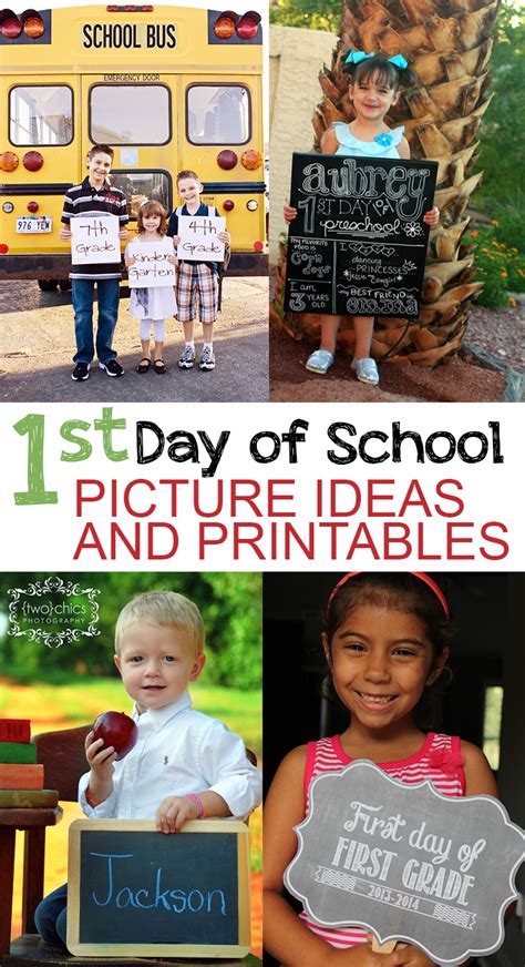 Creative First Day of School Picture Ideas and Printables • Picky Stitch