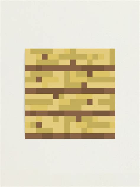 "Minecraft Wood Texture" Photographic Print for Sale by tommilani | Redbubble