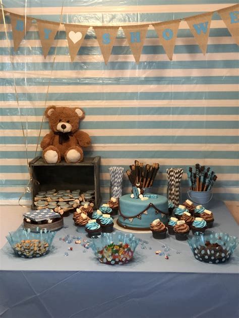 Teddy Bear theme baby shower Baby Shower Decorations For Boys, Boy Baby ...