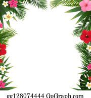 900+ Tropical Flowers Border And Beach Clip Art | Royalty Free - GoGraph