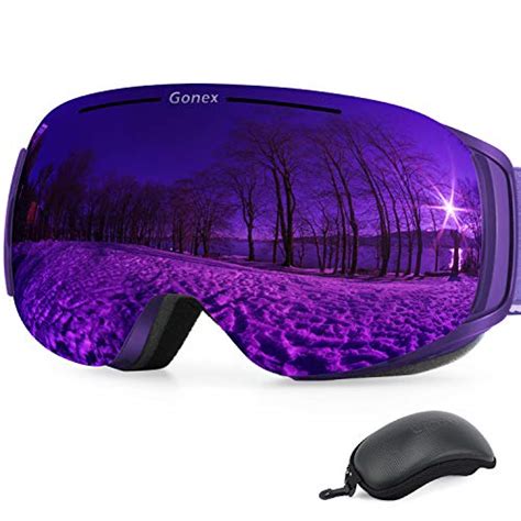 Gonex Magnetic Ski Goggles, Rimless Snowboard Goggles with ...