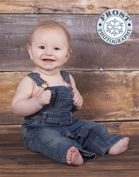 6 month baby boy overalls portrait - Google Search 6 Month Baby Picture Ideas Boy, Baby Boy ...