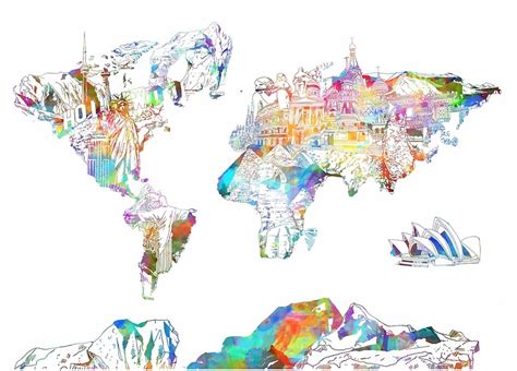 "world map collage 4" Photographic Prints by BekimART | Redbubble