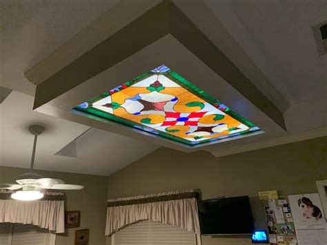 Stained Glass Ceiling Light Panels | Shelly Lighting