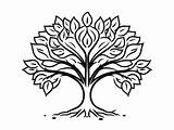 Tree Coloring Page For Download  sketch template