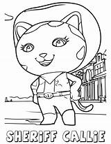 Sheriff Callie Coloring Page Pages sketch template