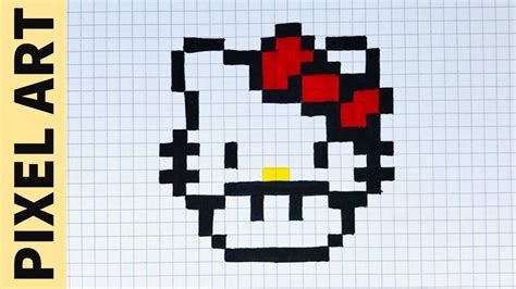 Come disegnare Hello Kitty Pixel Art | How to draw Hello Kitty mushroom ...