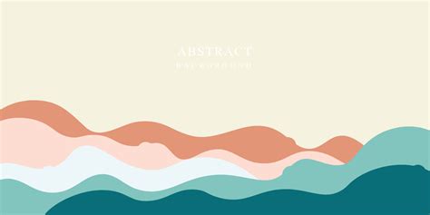 Landscape abstract creative background in minimal trendy style, Abstract mountain landscape ...