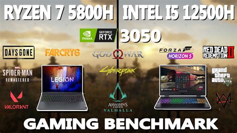 Ryzen 7 5800H vs Intel i5 12500H Gaming Benchmark Test in 2023 | # ...