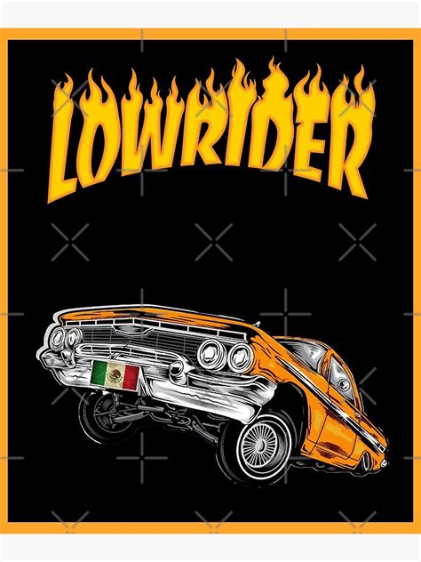 "LOWRIDER FIRE FLAMES CAR" Poster for Sale by MEXICOVIPTSHIRT | Redbubble