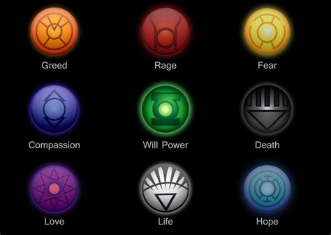 Lantern corps logos by YCanwood on DeviantArt Green Lantern Logo, Orange Lanterns, Green Lantern ...