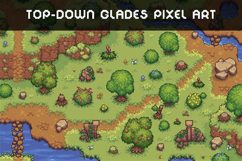 Grassland Top Down Tileset Pixel Art Download - CraftPix.net