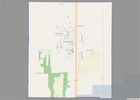 Map of Vernon village, Illinois